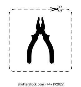 pliers  - black vector icon