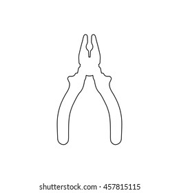pliers  - black vector icon