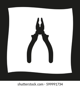 pliers -  black vector icon