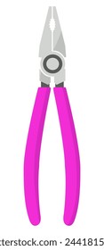pliers with bright handles vector illustration