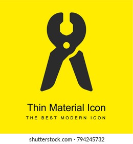 Pliers bright yellow material minimal icon or logo design