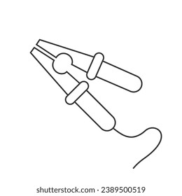 Pliers charger line icon.Vector concept illustration for design.