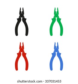 pliers - color vector icon