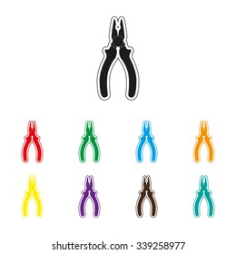 pliers - color vector icon