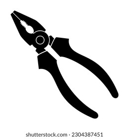 Pliers combination silhouette. Vector image