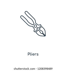 Pliers concept line icon. Linear Pliers concept outline symbol design. This simple element illustration can be used for web and mobile UI/UX.