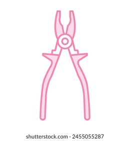 Pliers Dual tone colour vector icon which can easily modify or edit