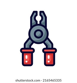 pliers filled line style icon. vector illustration for graphic design, website, app. EPS 10