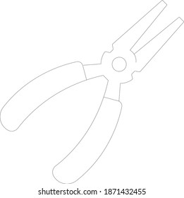 Pliers for fixing. Vector Icon 