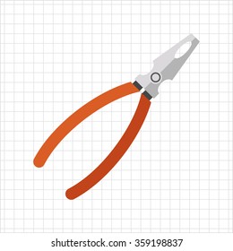 Pliers flat icon