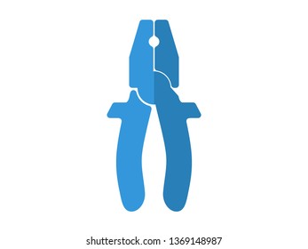 pliers flat icon. Element of pliers icon for mobile concept and web apps. Thin flat pliers icon can be used for web and mobile - Vector