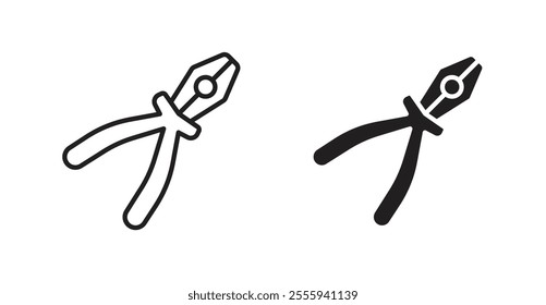 Pliers flat simple vector symbols illustration.