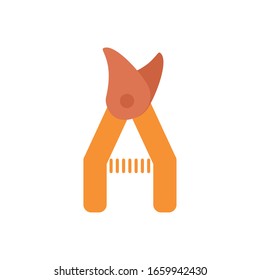 pliers flat style icon design, Gardening garden planting nature ecology outdoors and floral theme Vector illustration