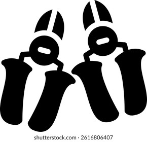 Pliers Glyph Vector Icon Design