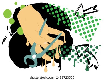 Pliers graffiti con burbuja de habla. Abstractas y moderna decoración de arte callejero de carteles de mensajería, realizada en estilo de pintura urbana.