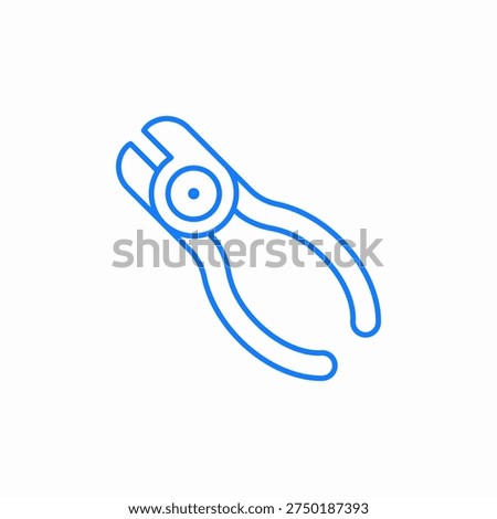 pliers grip tools icon sign vector