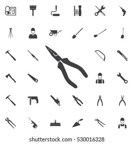 pliers icon. Construction icons universal set for web and mobile