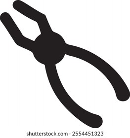 Pliers Icon Design With silhouette vector