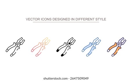 Pliers icon design with white background stock illustration