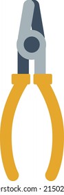 Pliers icon. Electric repair tool. Handyman symbol