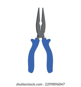 Icono de las pinzas. Diseño de color plano. Ilustración vectorial.