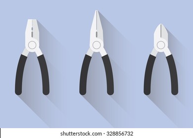 Pliers Icon flat design