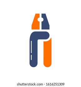 pliers icon flat design style vector