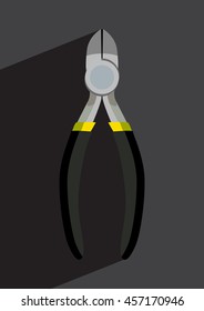 Pliers icon flat design. Web line icon. 