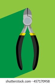 Pliers icon flat design. Web line icon. 