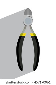 Pliers icon flat design. Web line icon. 