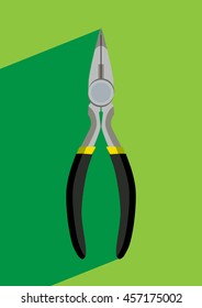 Pliers icon flat design. Web line icon. 