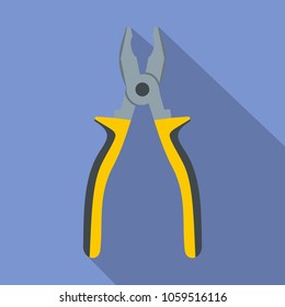 Pliers icon. Flat illustration of pliers vector icon for web