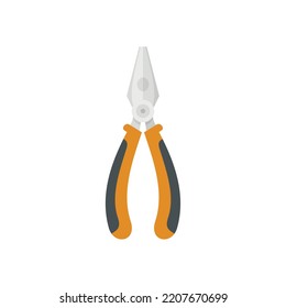 Pliers icon. Flat illustration of pliers vector icon isolated on white background