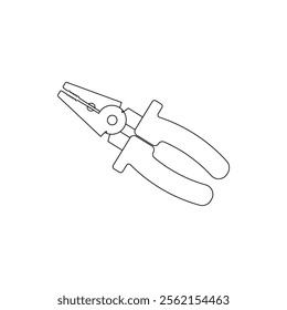 Pliers icon flat style isolated. Vector