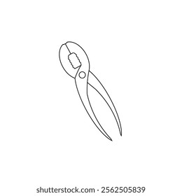 Pliers icon flat style isolated. Vector