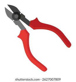 Pliers icon in flat style. Pliers icon isolated on white background