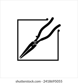 Pliers Icon, Hand Tool To Hold Objects Firmly Vector Art Illustration