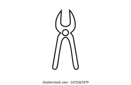 pliers icon illustration. isolated vector sign symbol