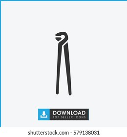pliers icon illustration isolated vector sign symbol