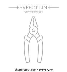 pliers icon illustration isolated vector sign symbol