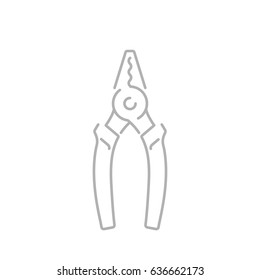 pliers icon illustration isolated vector sign symbol