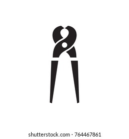 pliers icon illustration isolated vector sign symbol