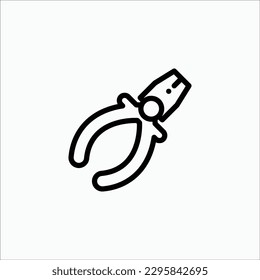 pliers icon, isolated icon in light background, perfect for website, blog, logo, graphic design, social media, UI, mobile app