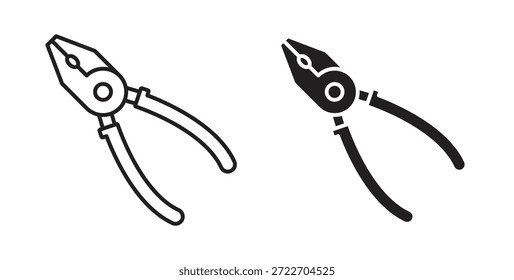 Icono de alicates Ilustración vectorial aislada. Pictograma de Vector para Web y App