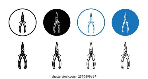 Pliers icon linear logo isolated