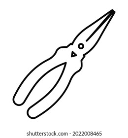 Pliers icon. Multi-functional hand tool designed for clamping and gripping parts of different shapes. Vector illustration isolated on a white background for design and web.