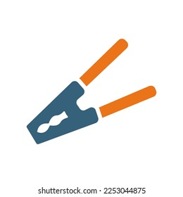 icono de alicates en fondo blanco, ilustración vectorial