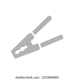 icono de alicates en fondo blanco, ilustración vectorial