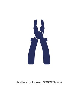 Pliers icon on white, vector