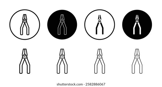 Pliers icon Outline thin set pack series